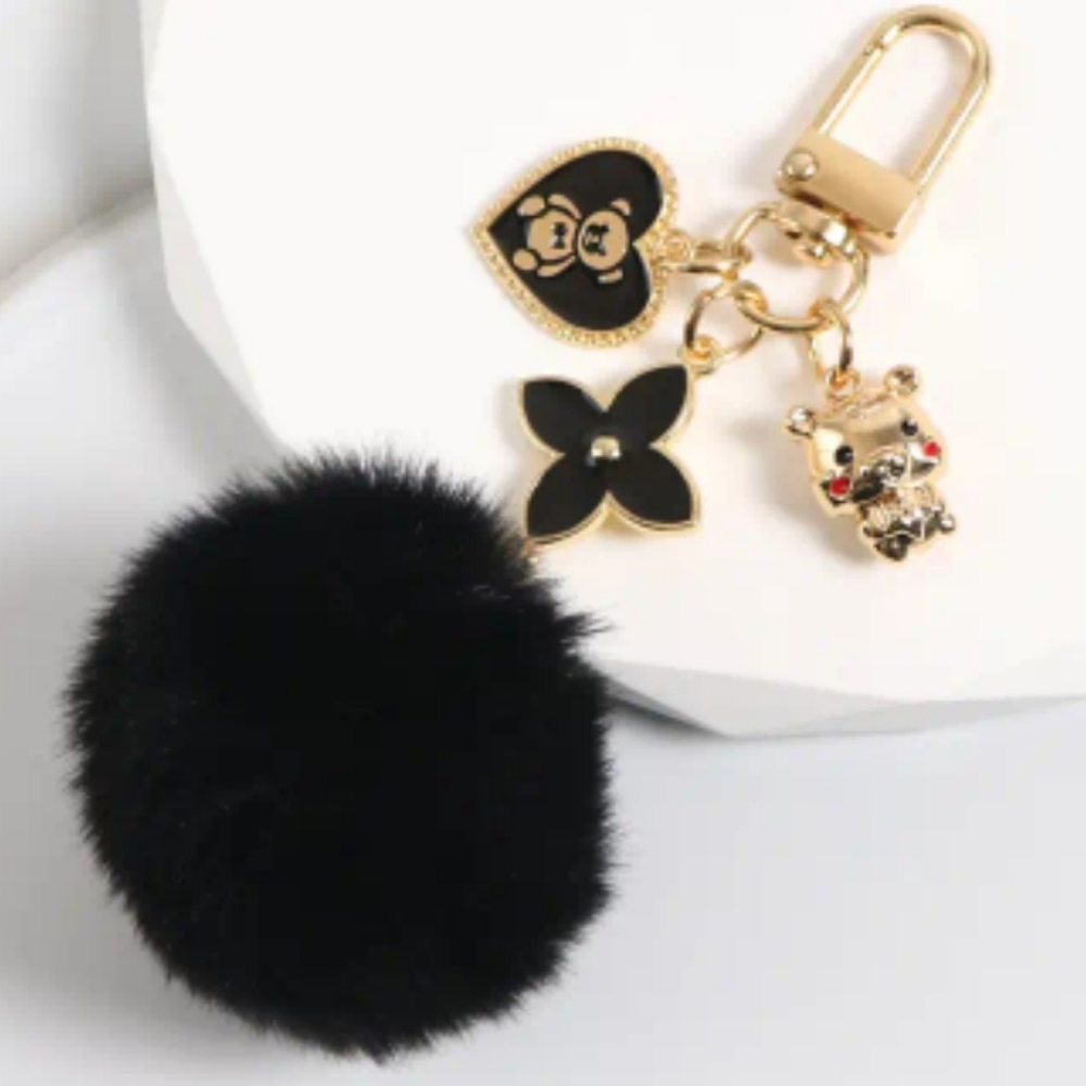 3/$20 New Pom Bag Charm/Keyring - Picture 3 of 6